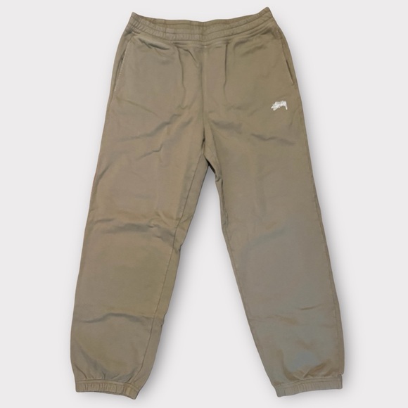 Men’s STUSSY Khaki Sweatpants - NEW - MEDIUM - Picture 1 of 5
